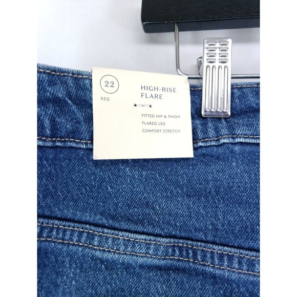 Universal Thread High-Rise Flare Jeans Women’s Size 22 Reg Denim Comfort Stretch - Picture 8 of 10